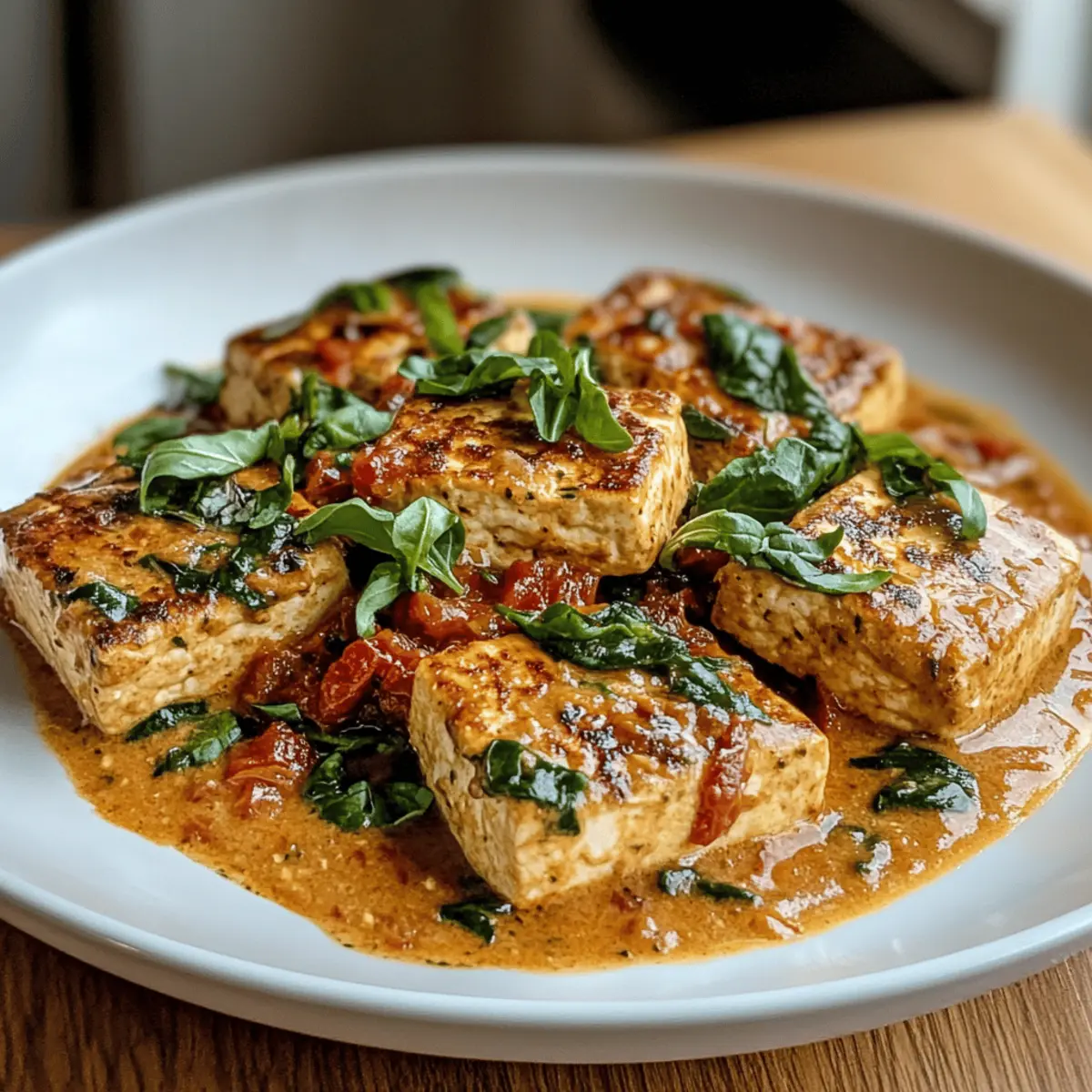 Cremiger „Heirate mich“-Tofu mit italienischem Flair