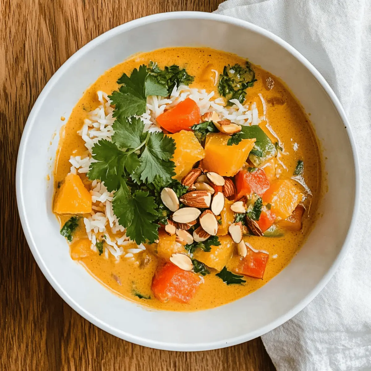 Kürbis Curry mit Kokosmilch für gemütliche Abende