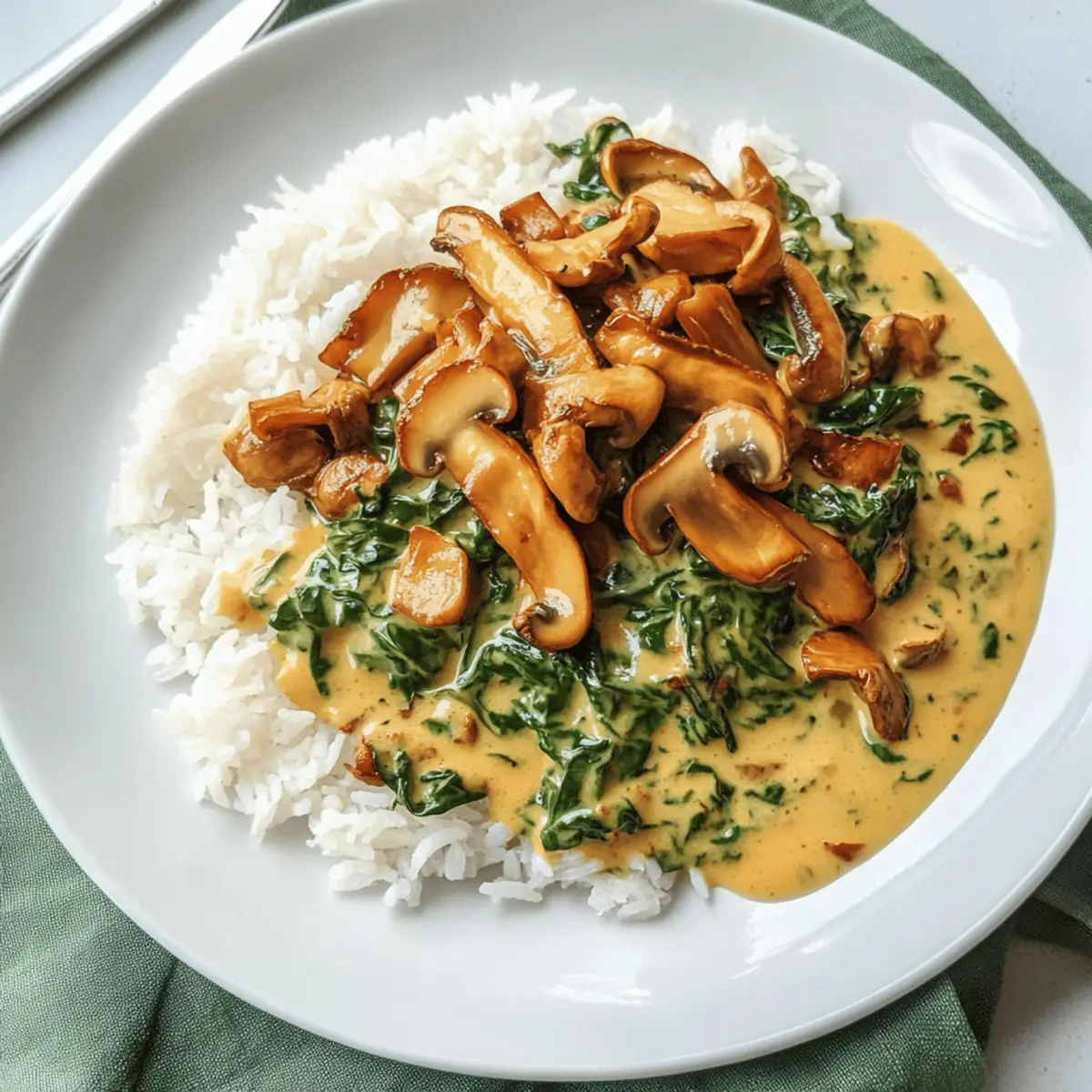 Pfifferlinge mit Spinat-Rahm-Soße im Thermomix