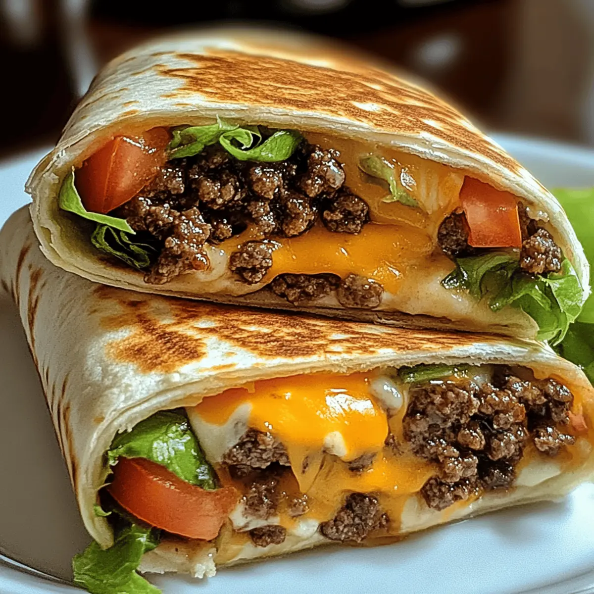 Gegrillte Cheeseburger-Wraps für jeden Anlass