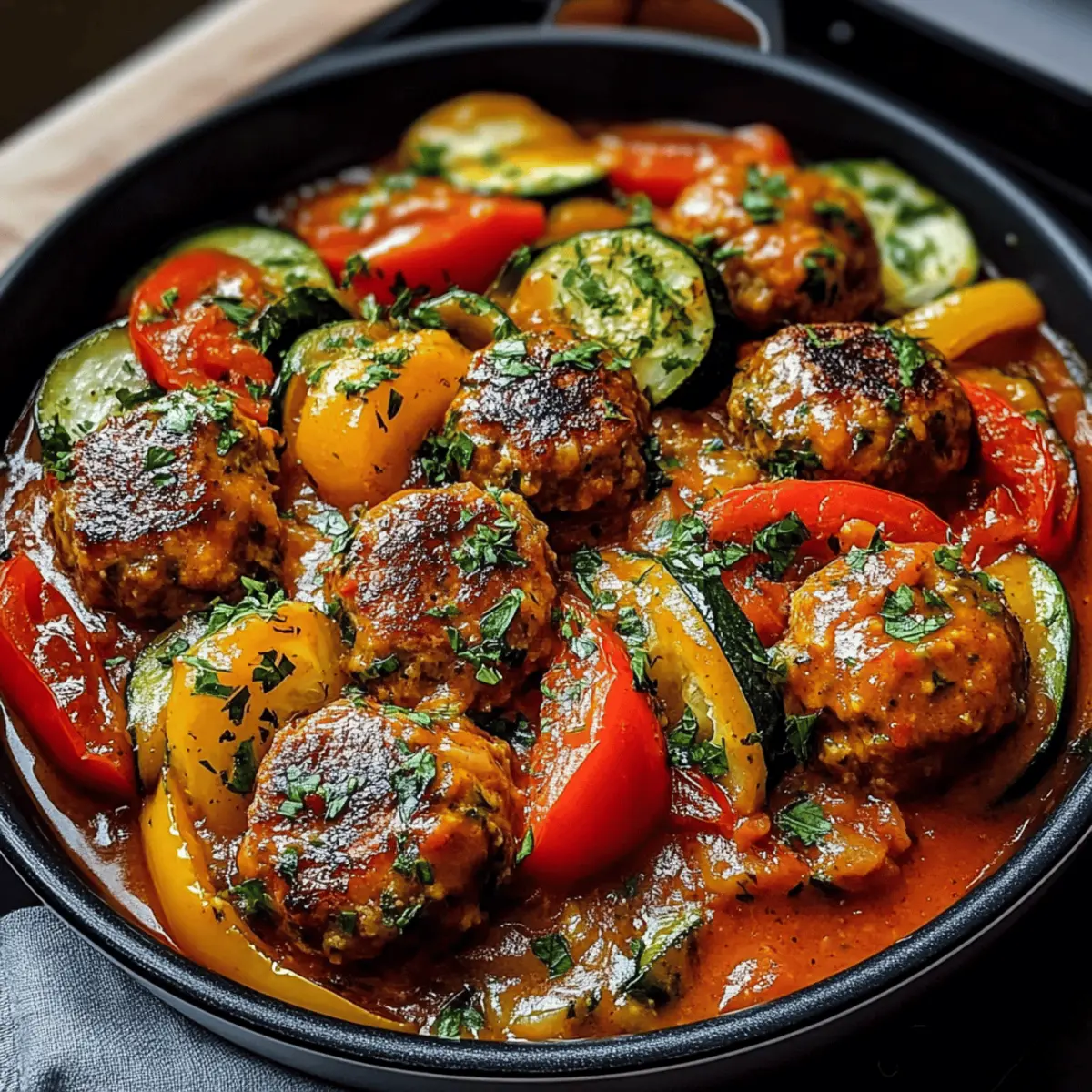 Hackbällchen Pfanne mit Ajvar: Blitzschnelles Genuss-Rezept