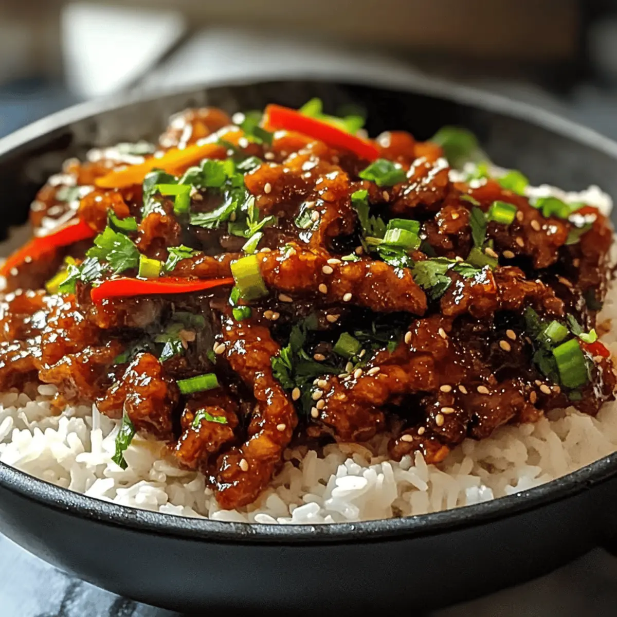 Knuspriges Chili Rindfleisch Reis für Schnelle Abende