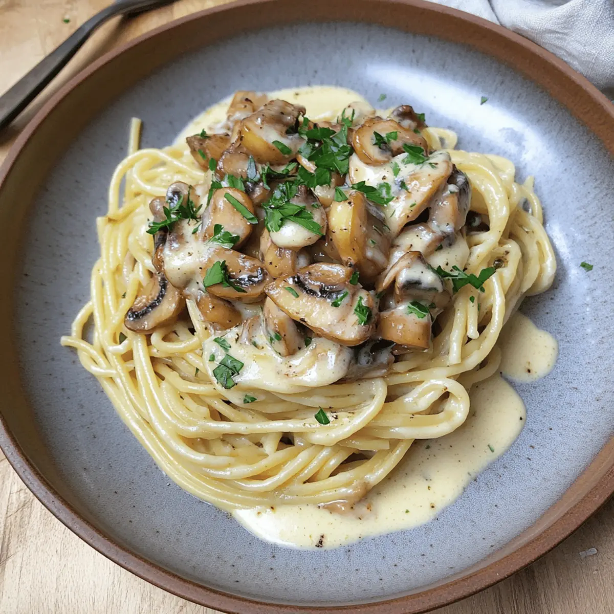 Spaghetti mit Pfifferlingen in cremiger Sauce