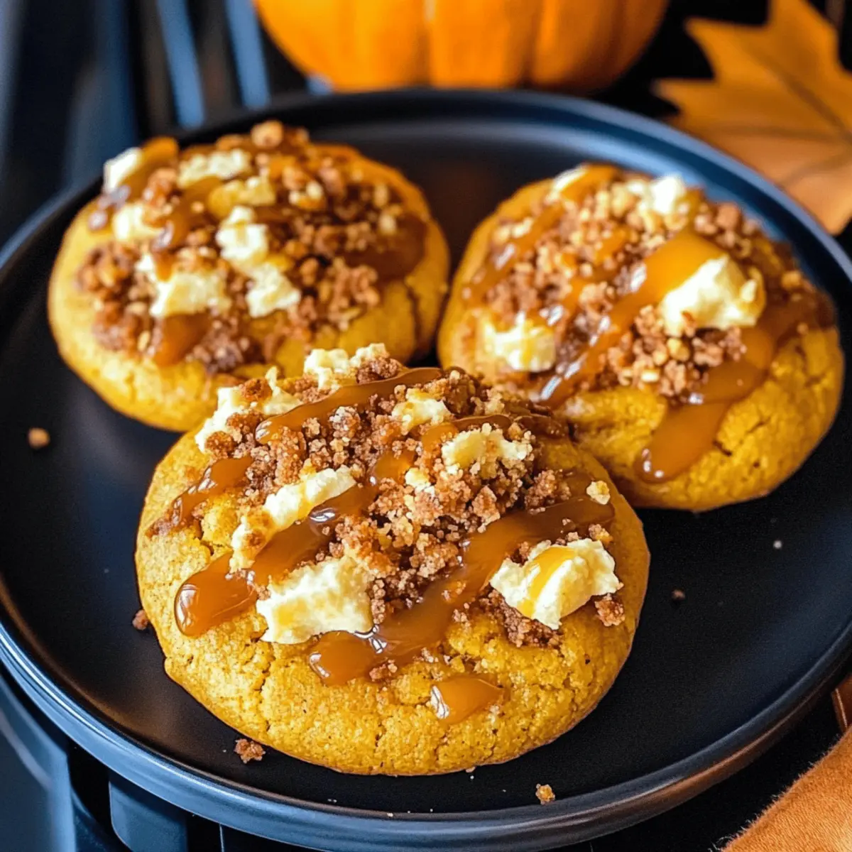 Kürbisplätzchen mit Karamell und Streuseln rezept