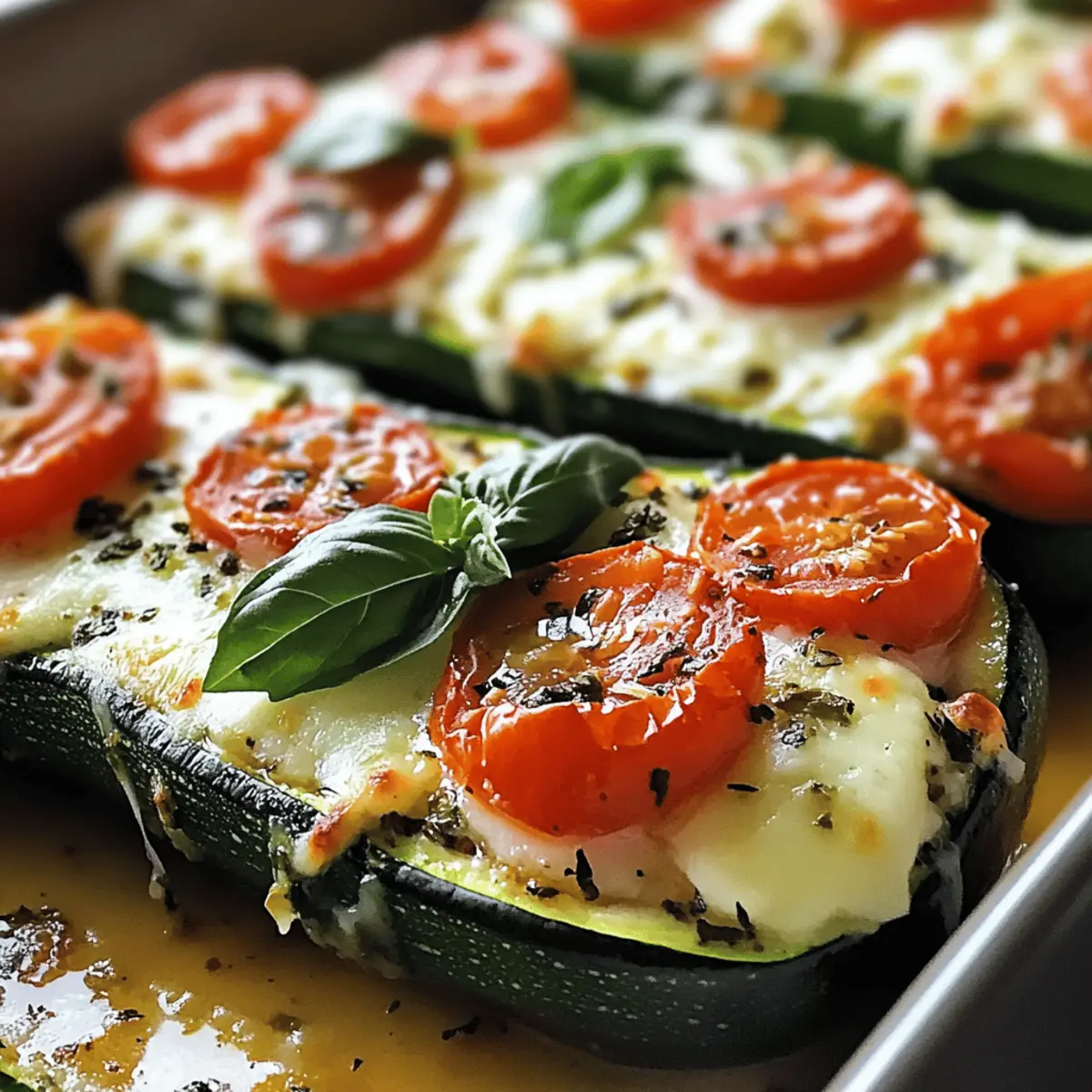 Gefüllte Zucchini mit Tomaten und Mozzarella Rezept