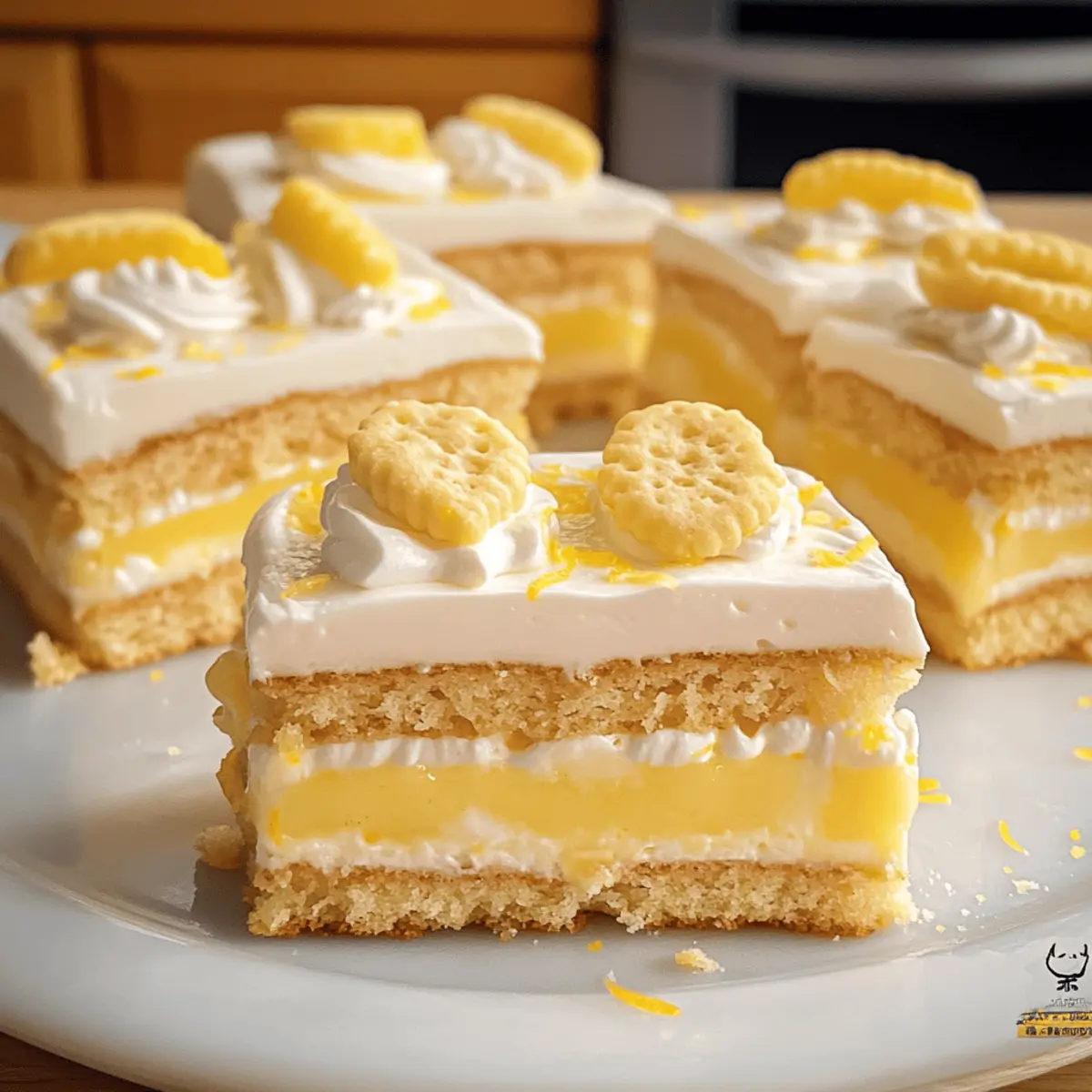 Himmlischer Zitronen-Butterkeks-Kuchen vom Blech