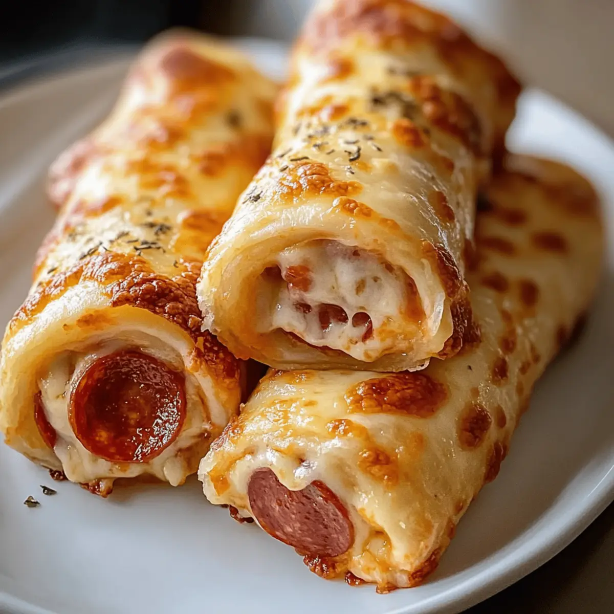 Käse-Pepperoni-Pizza-Rollen schnell und einfach genießen
