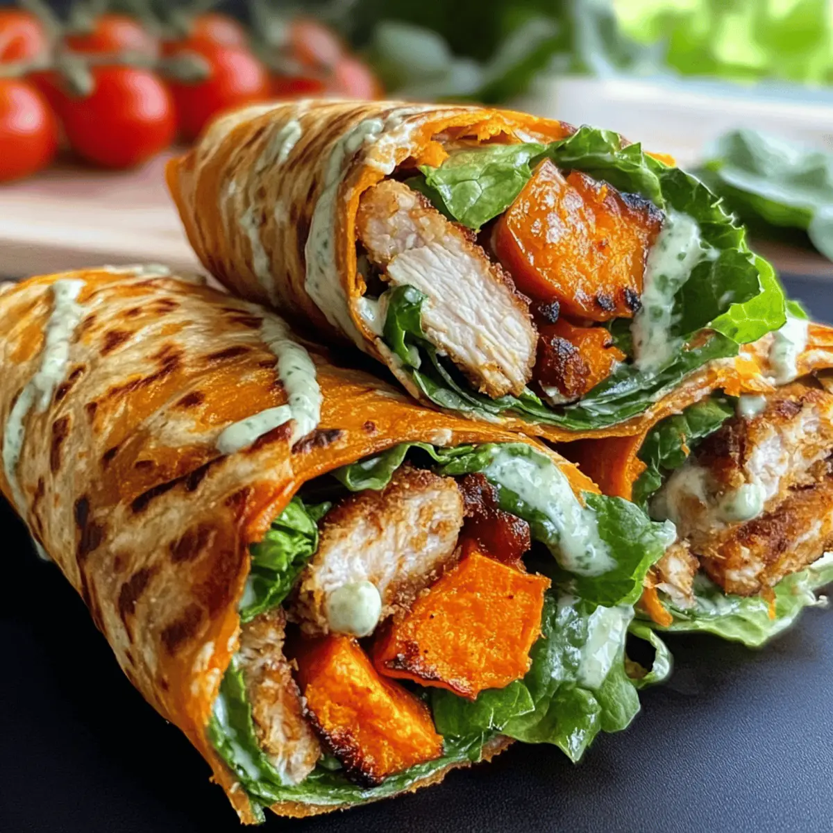 Süßkartoffelwrap Caesar-Style für gesunde Genießer