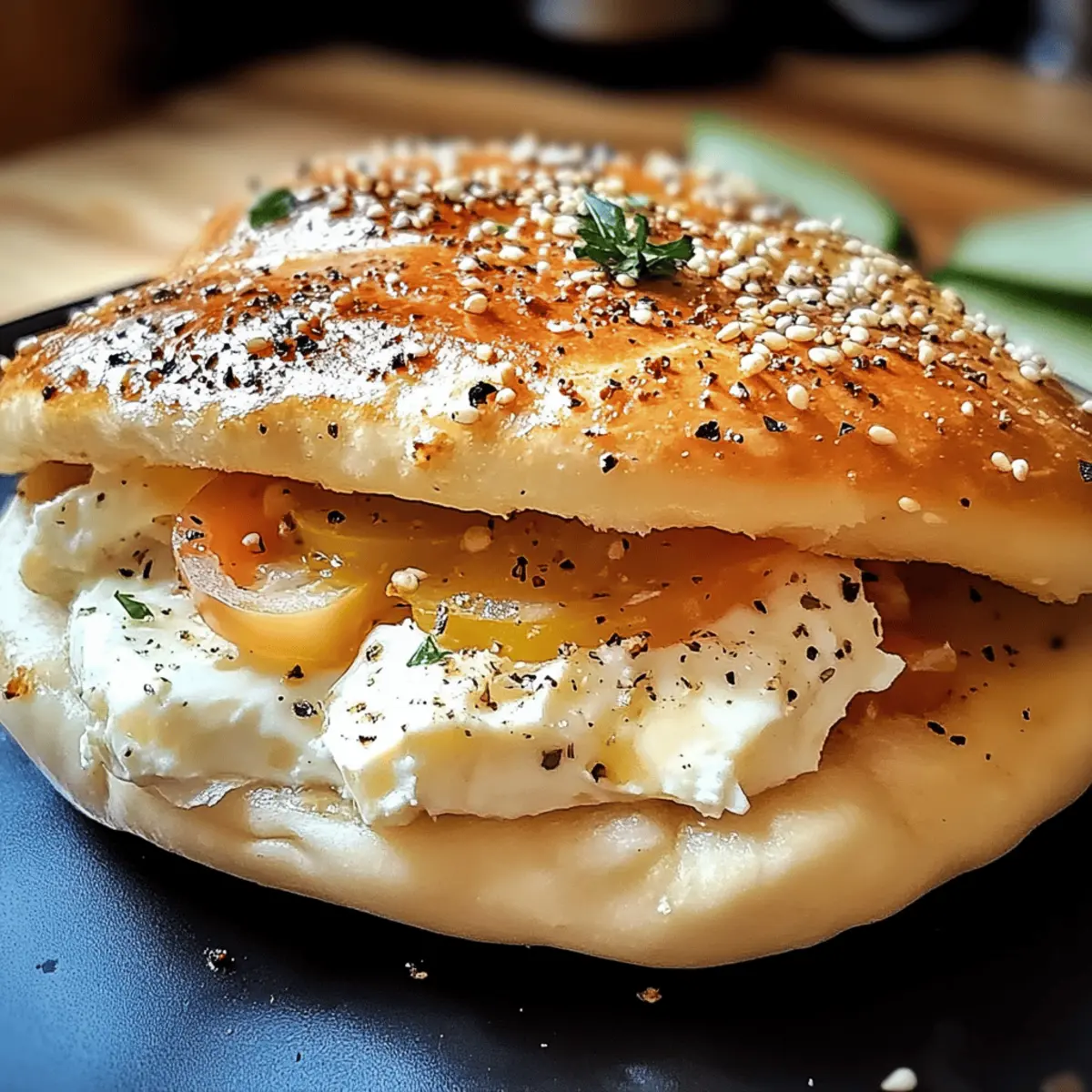 Heißer Schafskäse im Fladenbrot – Ein Genuss!