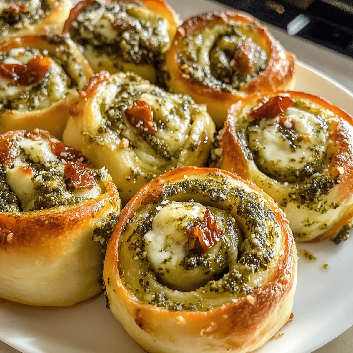 Pizzaschnecken mit Pesto und Mozzarella für jeden Anlass