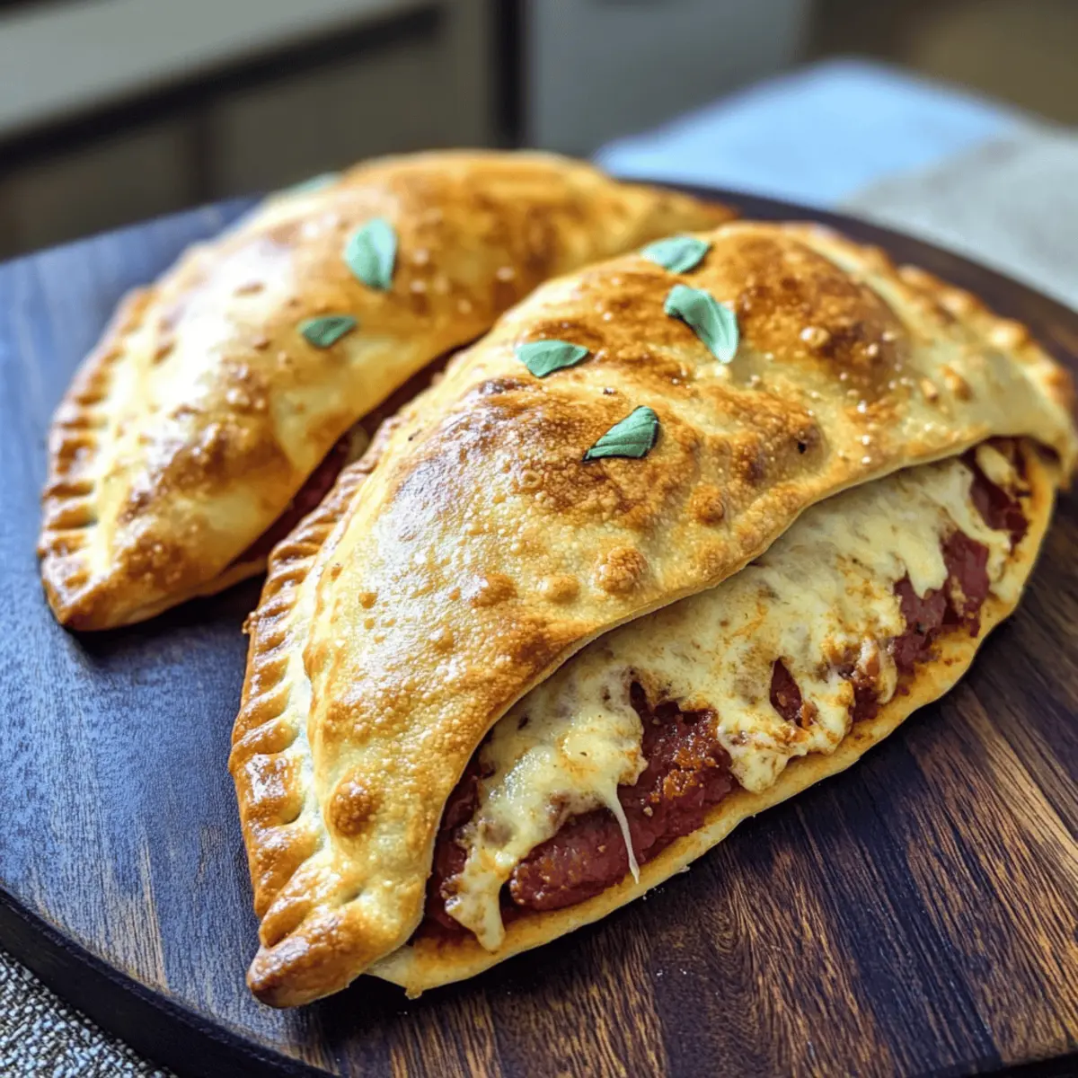 Knusprige Calzone aus der Heißluftfritteuse