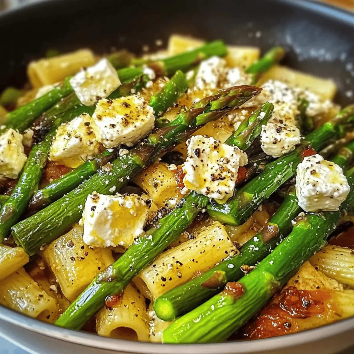 Spargel-Feta-Pasta in nur 25 Minuten zubereiten