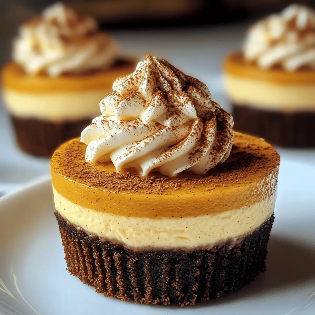 Kürbis Käsekuchen Mini für deinen Herbstgenuss