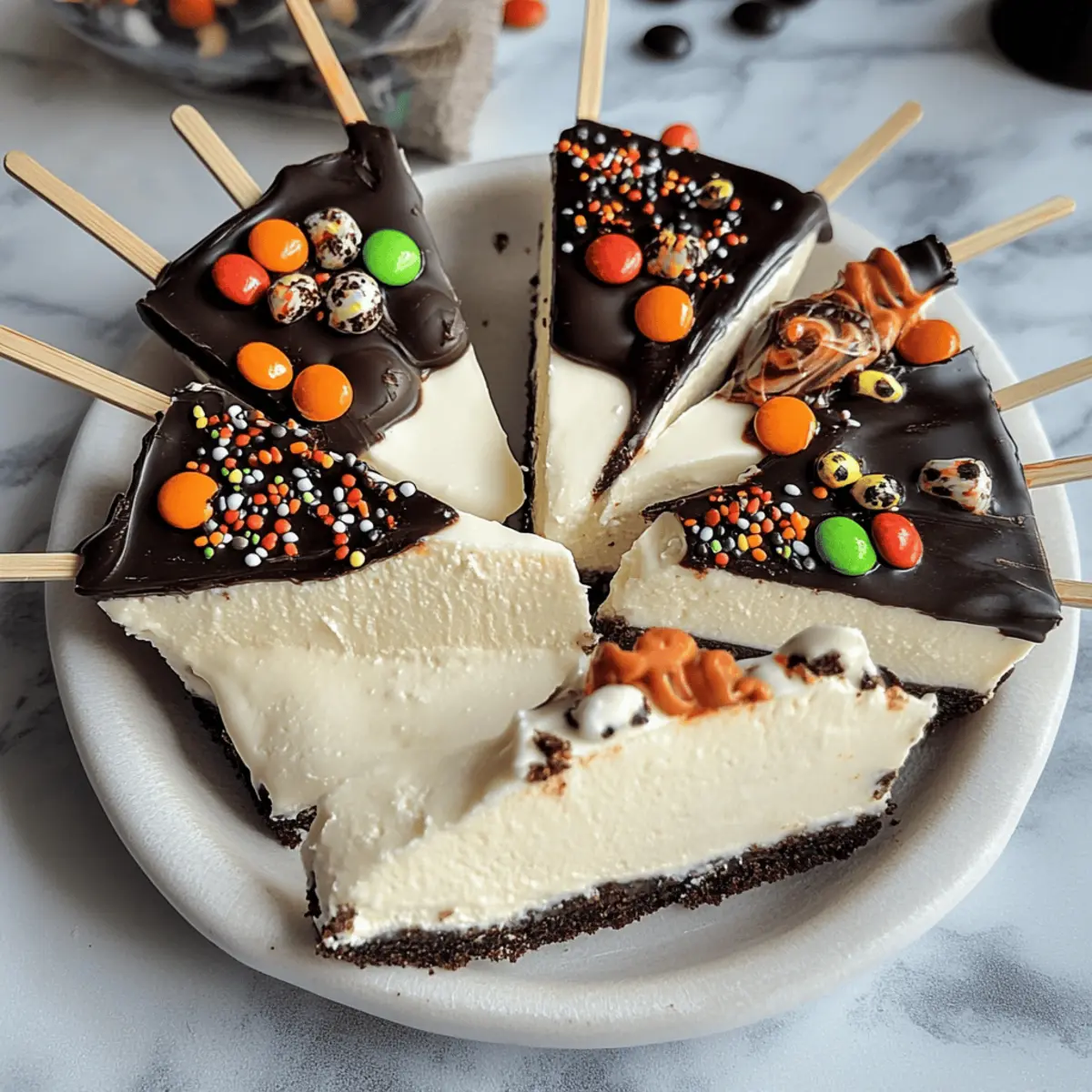 Käsekuchen am Stiel – Halloween-Ausgabe für Feinschmecker