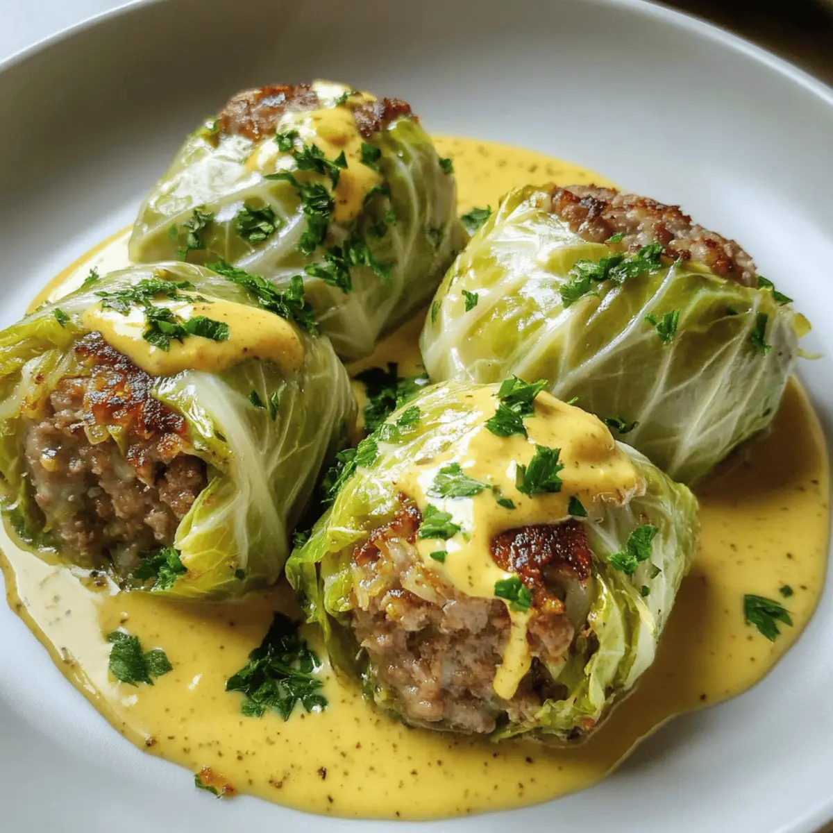 Wirsingrouladen mit Senfsauce für gemütliche Abende