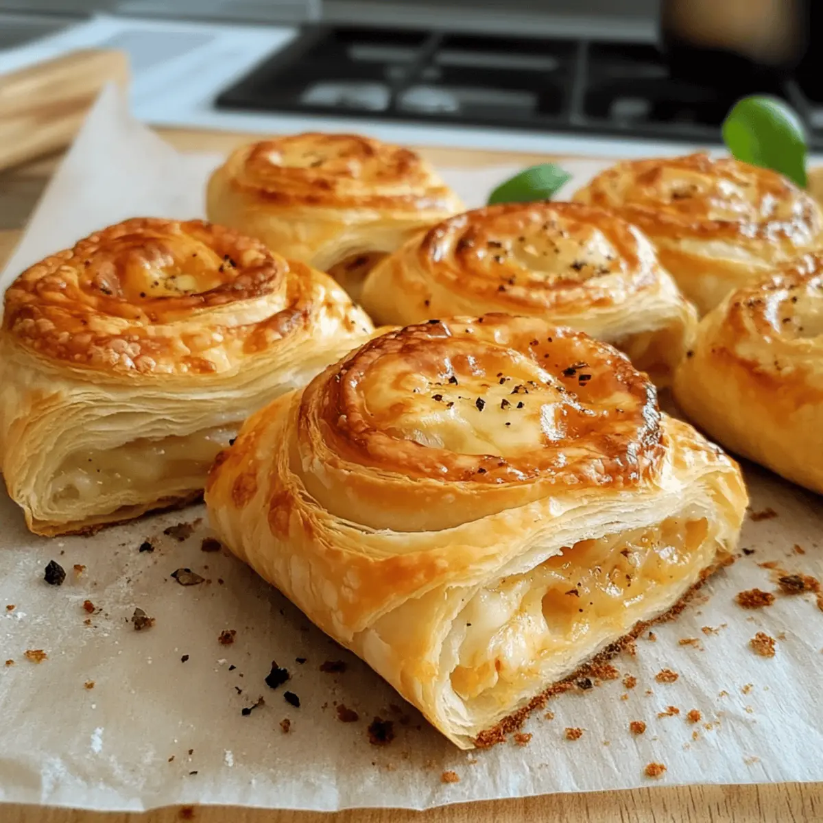 Herzhafte Blätterteigschnecken für jede Gelegenheit