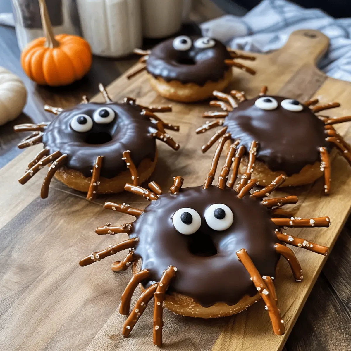 Spinnen-Donuts für Halloween ganz einfach selbst machen
