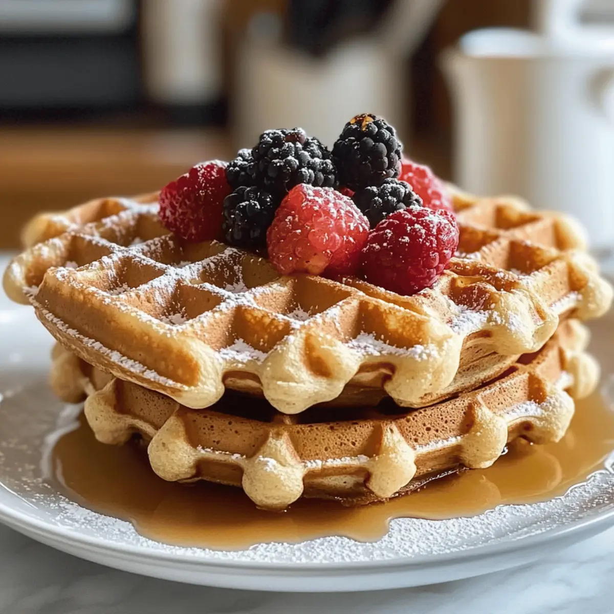 Haferflocken-Waffeln für ein gesundes Frühstück