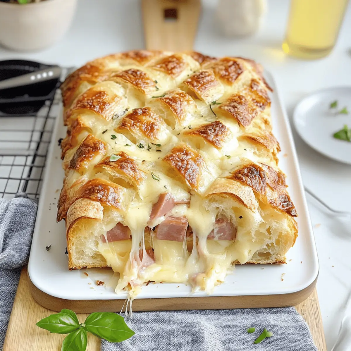 Käse Schinken Zupfbrot für die nächste Party