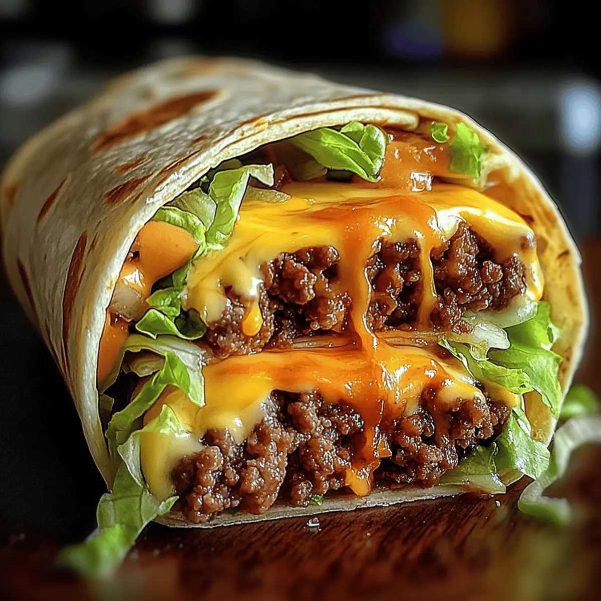 Big Mac Wrap mit Hackfleisch und Käse für jeden Tag