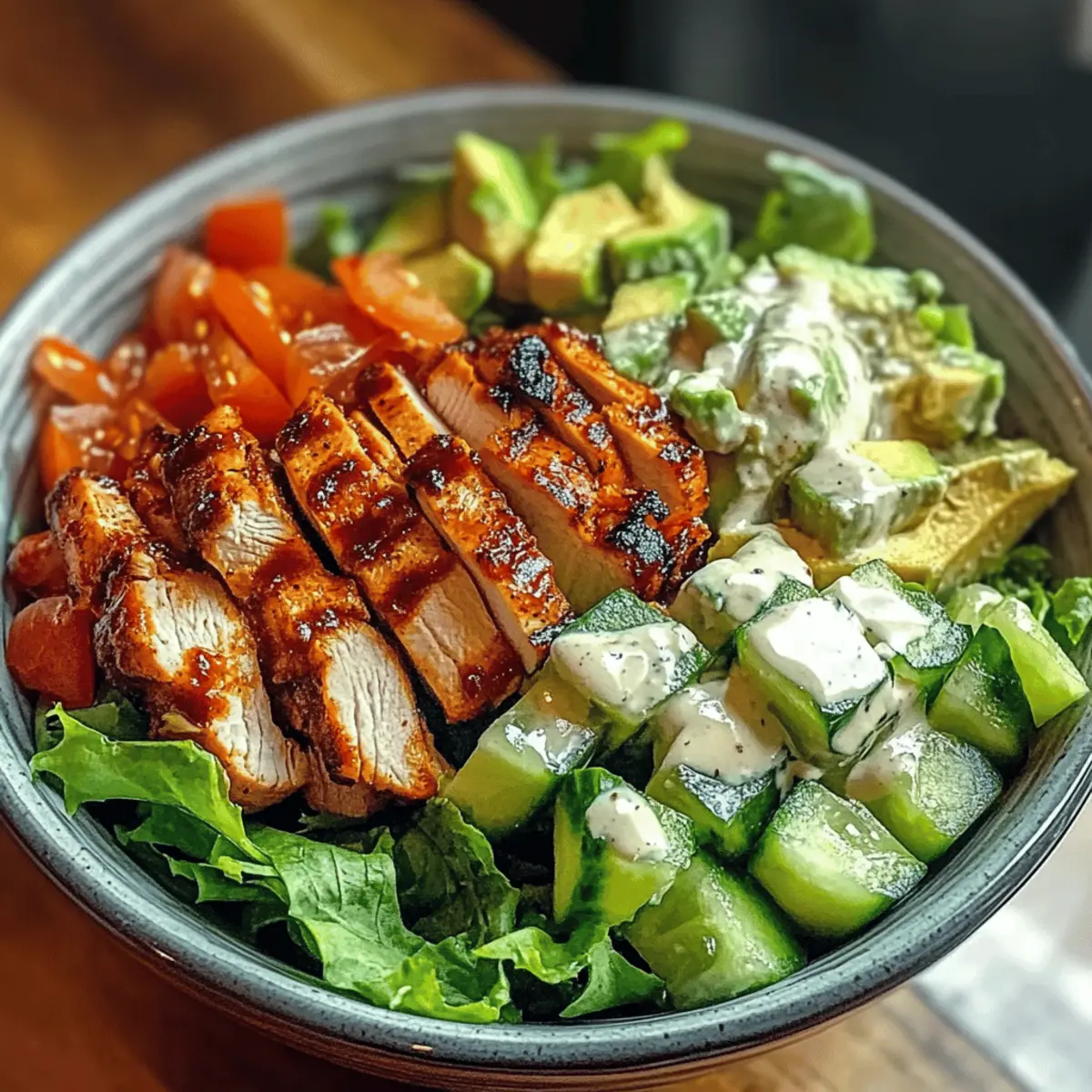 BBQ Hähnchen Geschnittene Salat – Frisch & Genussvoll