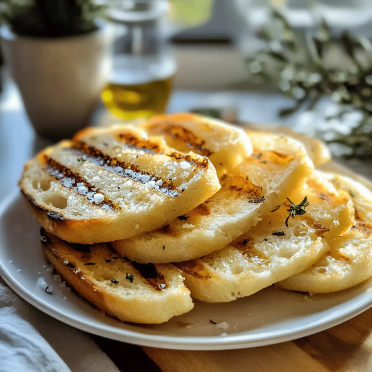 Grillbrot mit Olivenöl und Meersalz für den perfekten Grillabend