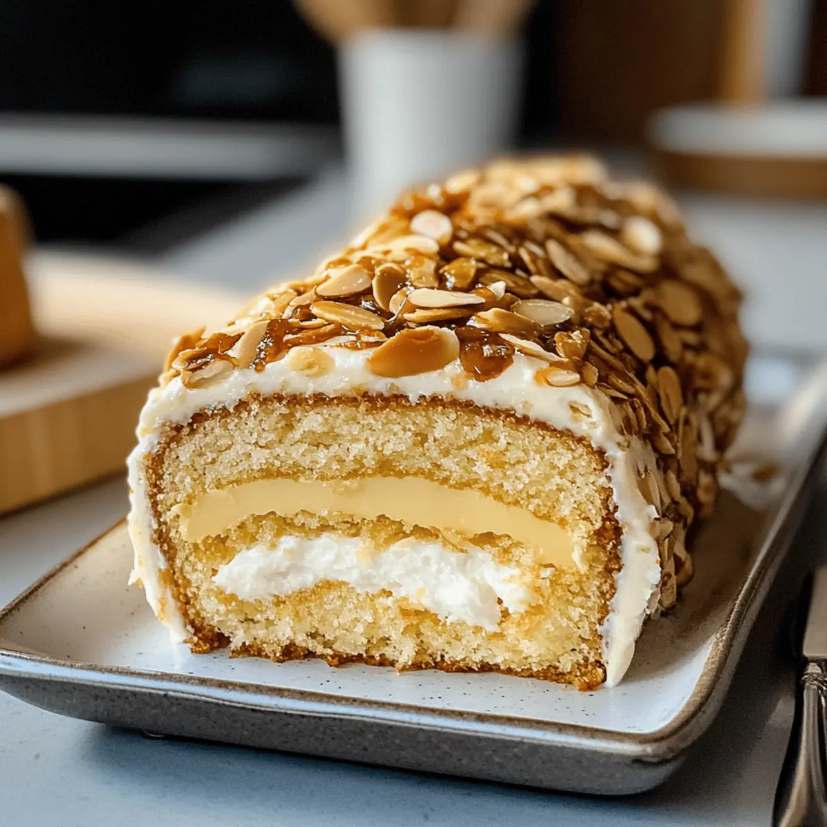 Bienenstich-Biskuitrolle: Himmlischer Genuss für Zuhause