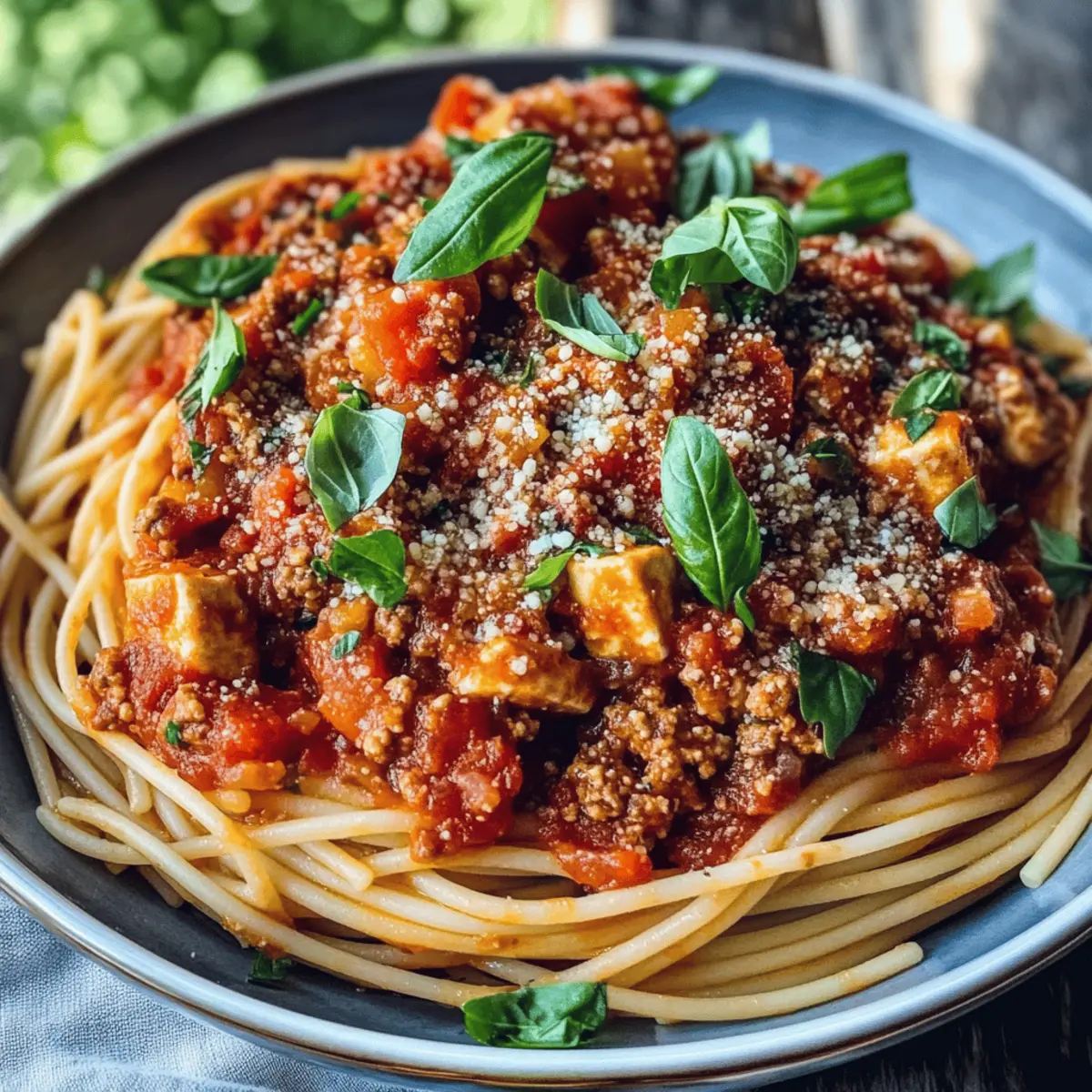 Spaghetti Bolognese für einen veganen Genuss
