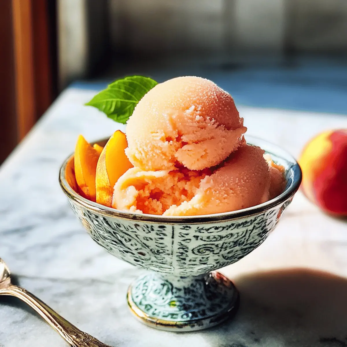 Pfirsich-Sorbet: Erfrischendes 3-Zutaten-Rezept