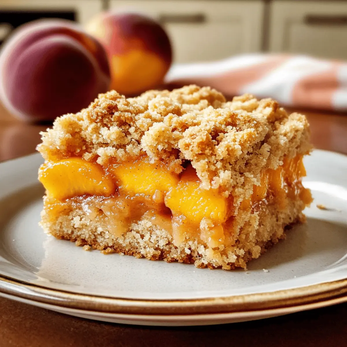 Pfirsich-Streuselkuchen für den perfekten Genuss