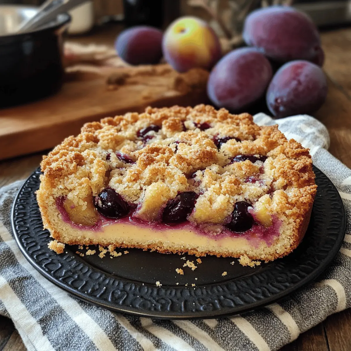 Pflaumenkuchen mit Vanillepudding – Einfach und Lecker