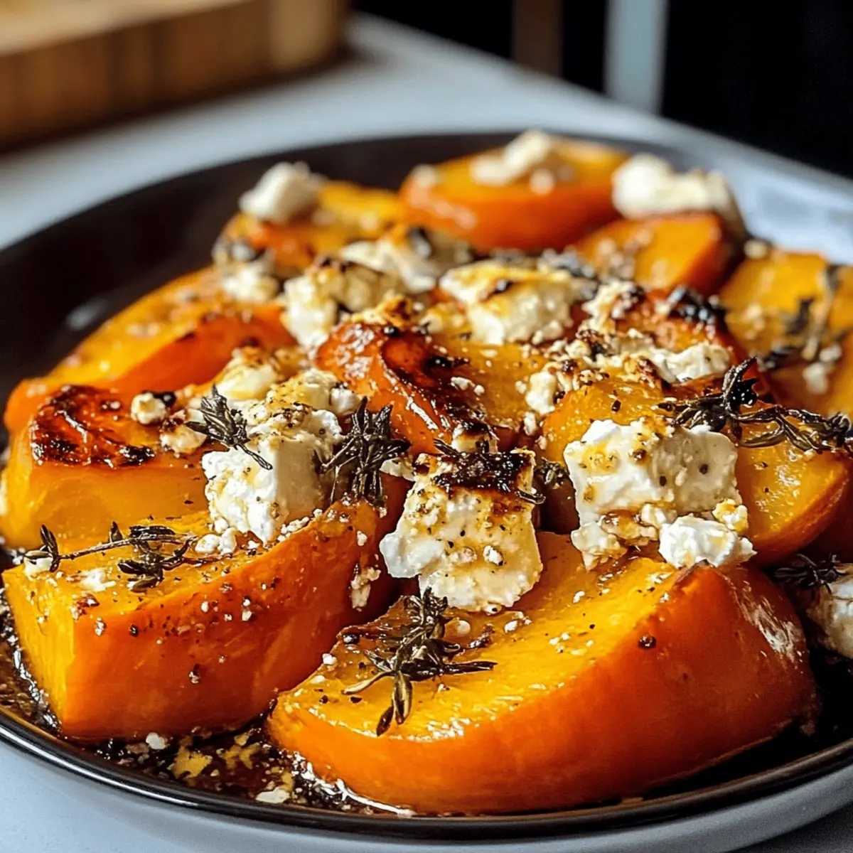 Gebackener Hokkaido-Kürbis mit Feta für den Herbst