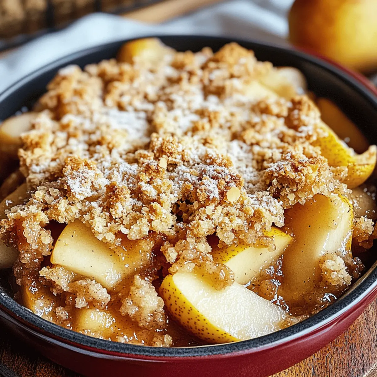 Apfel-Birnen-Crumble genießen: Einfacher Genuss für den Herbst