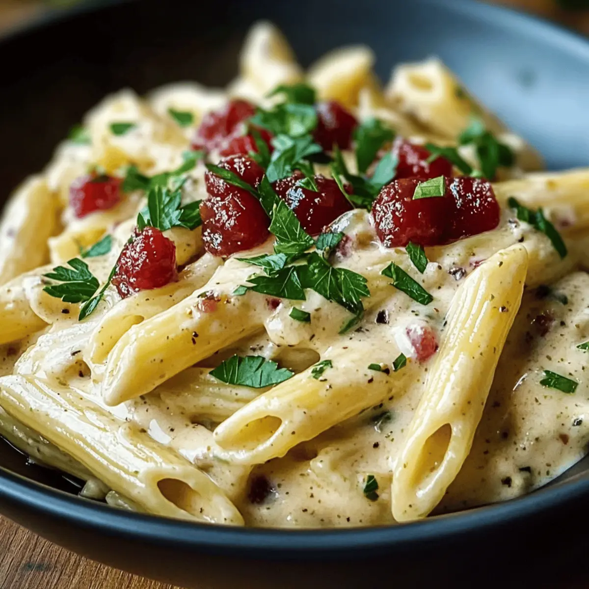 Brie Pasta Preiselbeeren Kompott für Feinschmecker