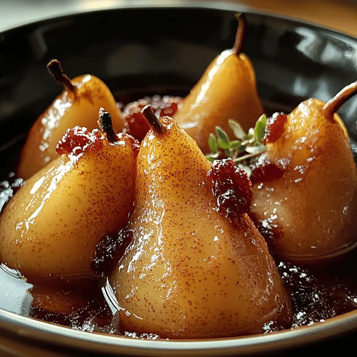 Langsam gekochte Zimt-Birnen-Delikatesse genießen