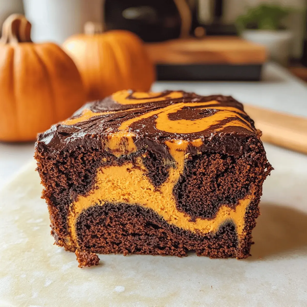 Kürbis-Marmorkuchen vegan: Herbstlicher Genuss