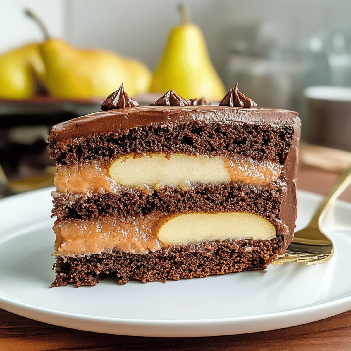 Schoko-Birnentorte für echte Schokoliebhaber