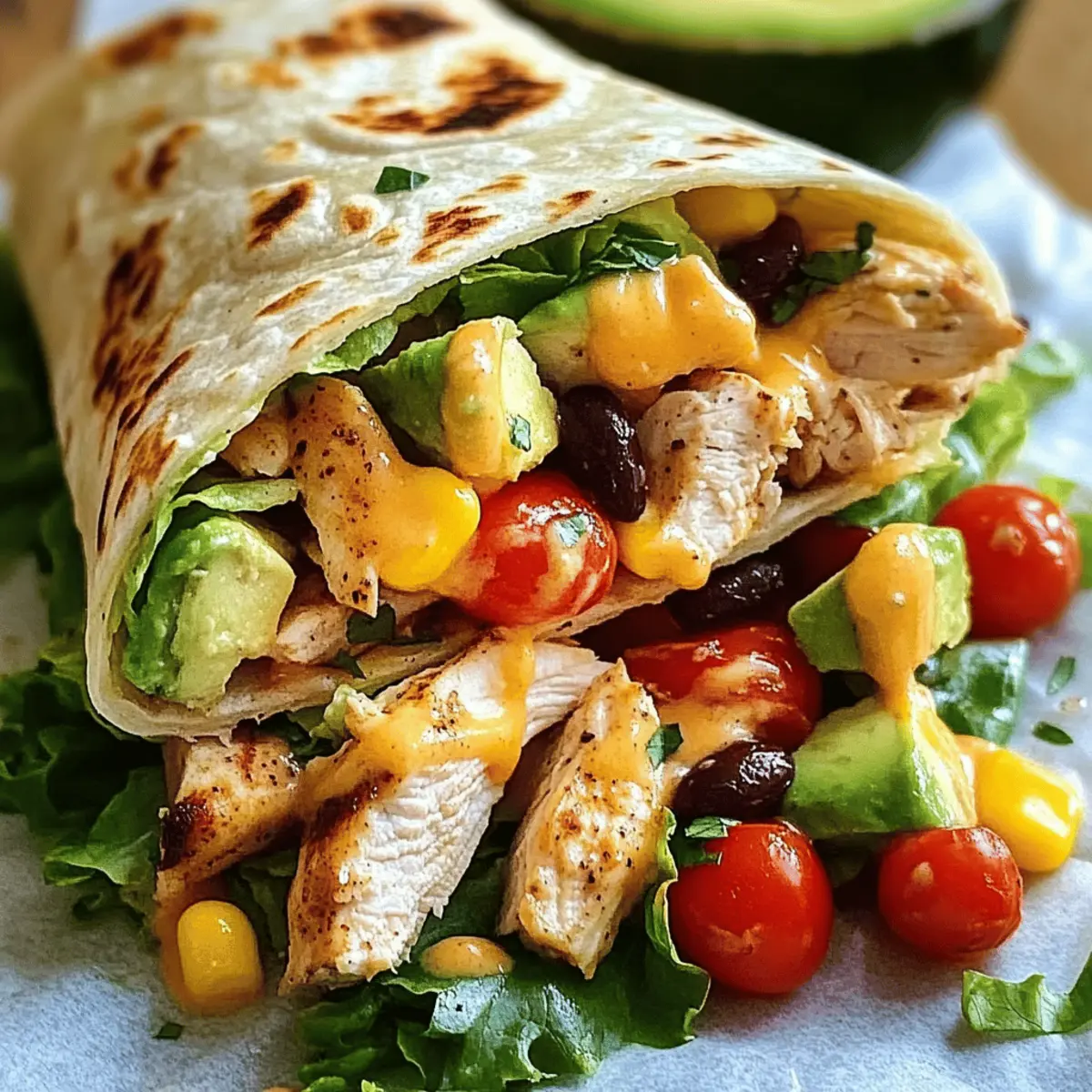 Südwestliches Hähnchen Wrap in 30 Minuten genießen