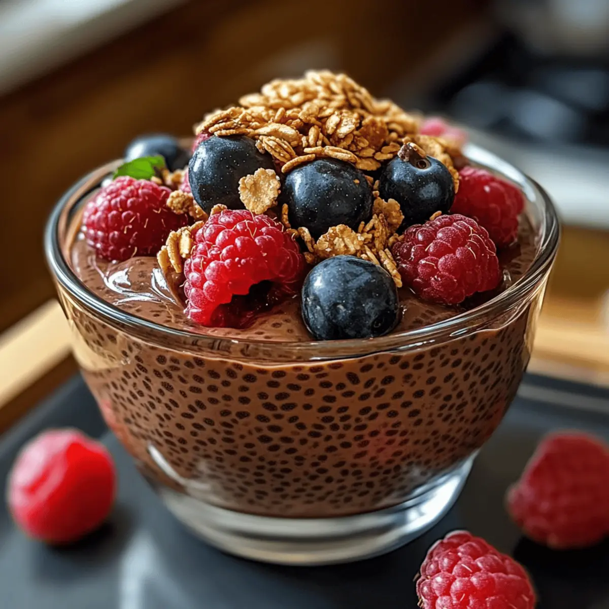 Schokoladen Chia Pudding für jeden Tag