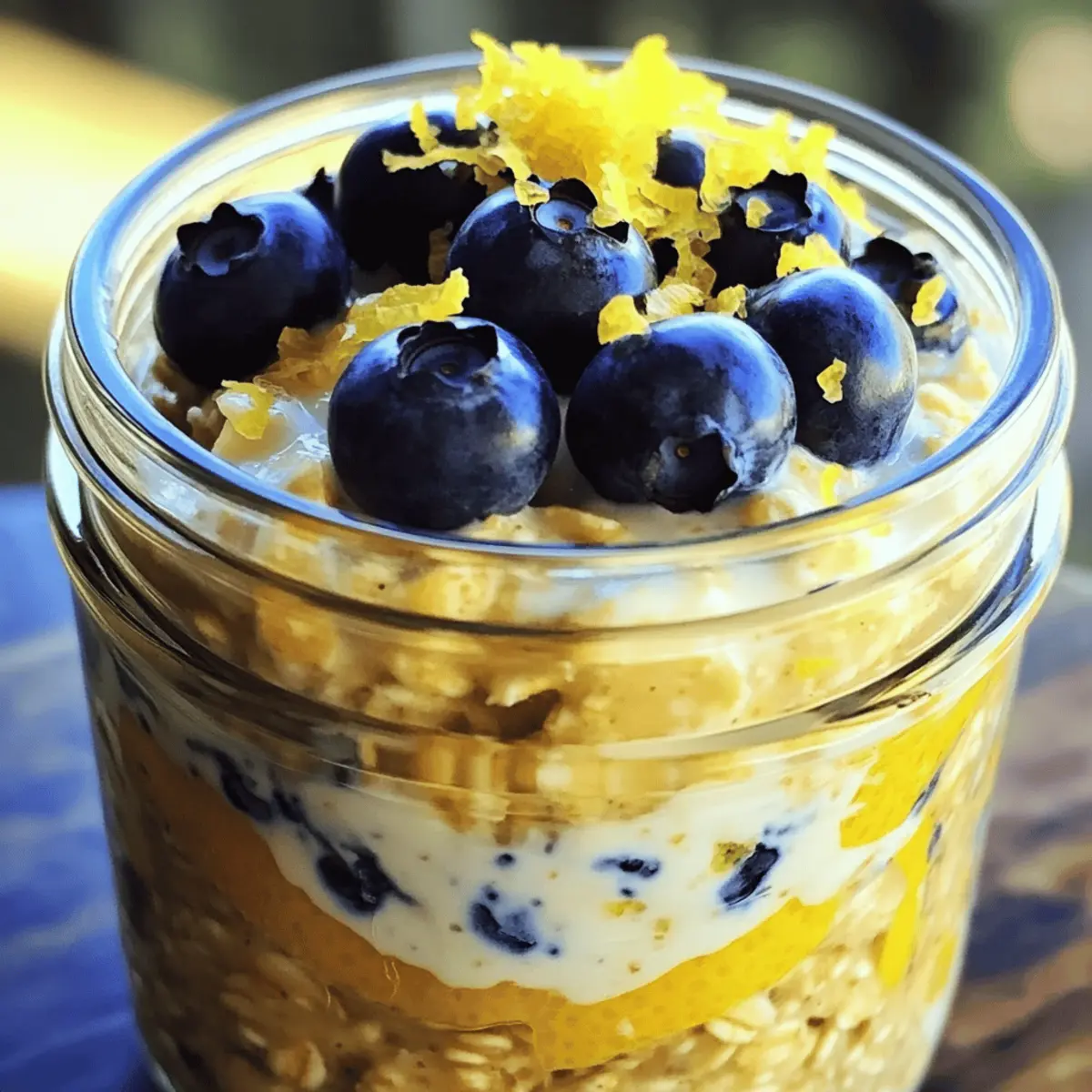 Zitronen-Blaubeer-Overnight-Oats für deinen Gesundheitskick