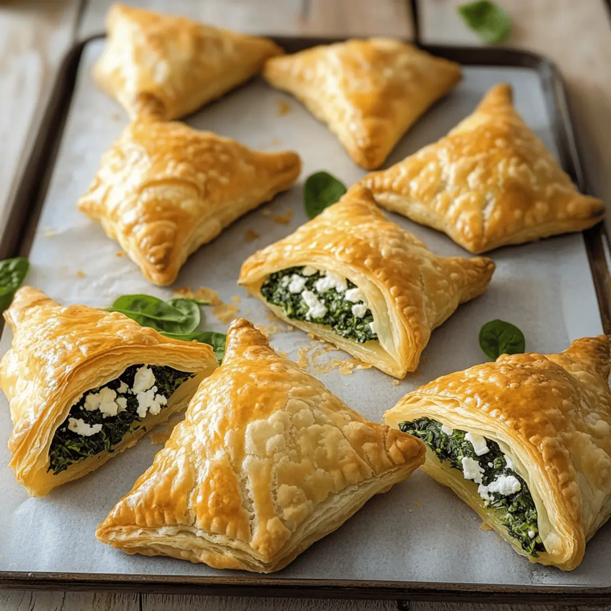 Crispy Spinach-Feta Puff Pastry Bites für jeden Anlass