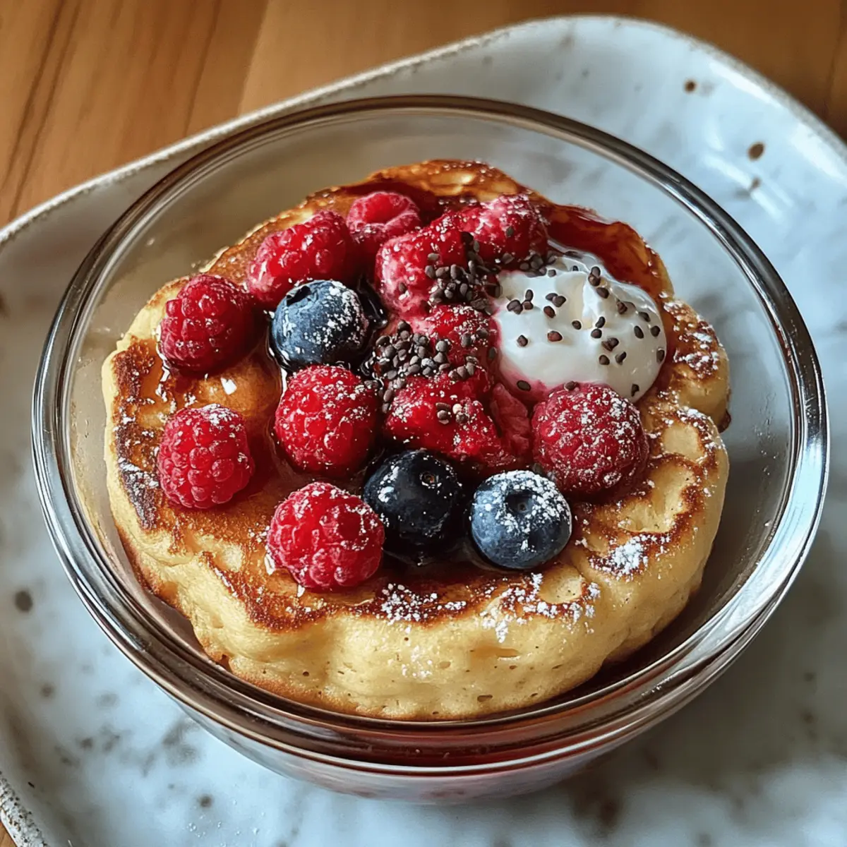 Gebackene Protein-Pfannkuchen-Schalen für Fitness-Fans