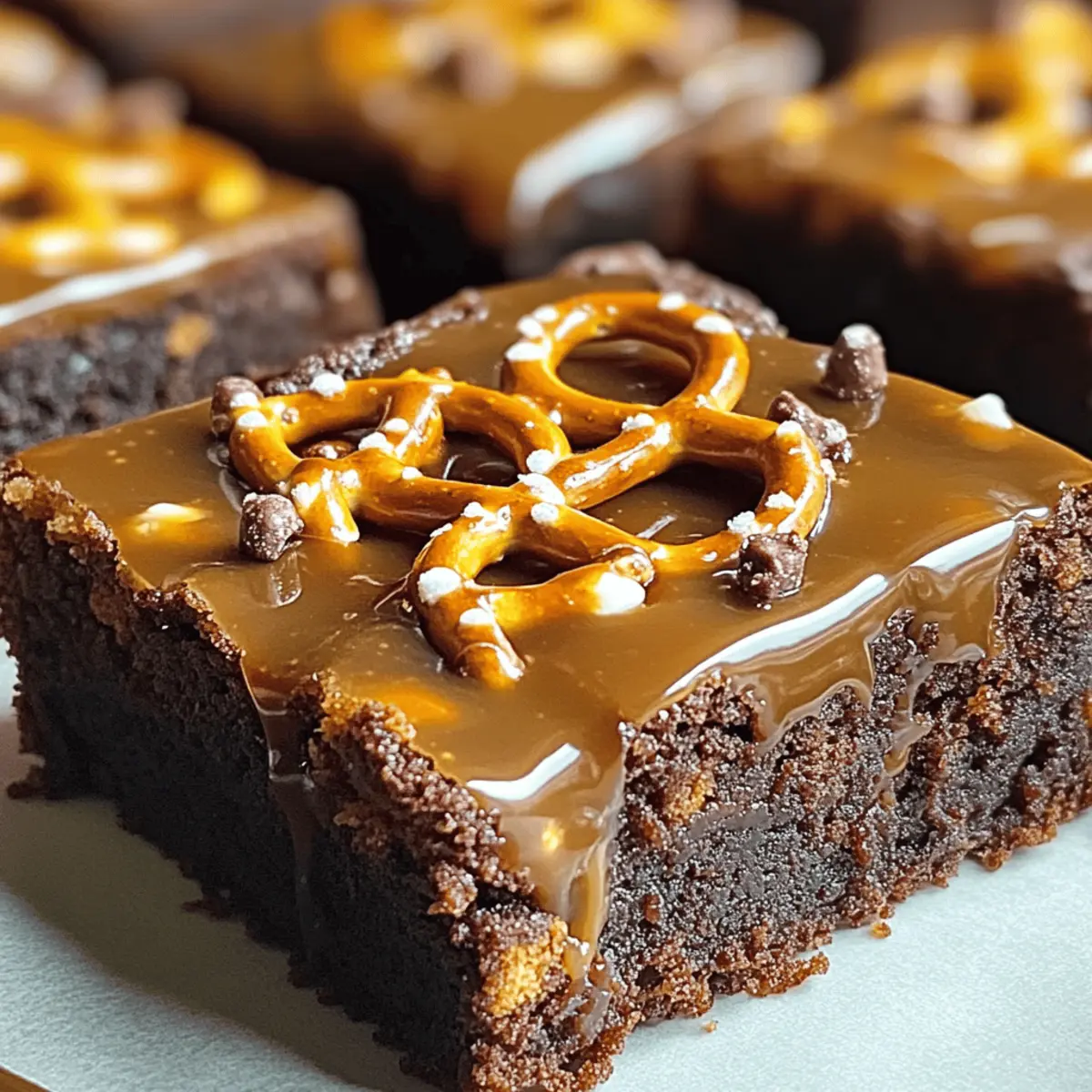 Karamell-Brezel-Brownies für süße Glücksmomente