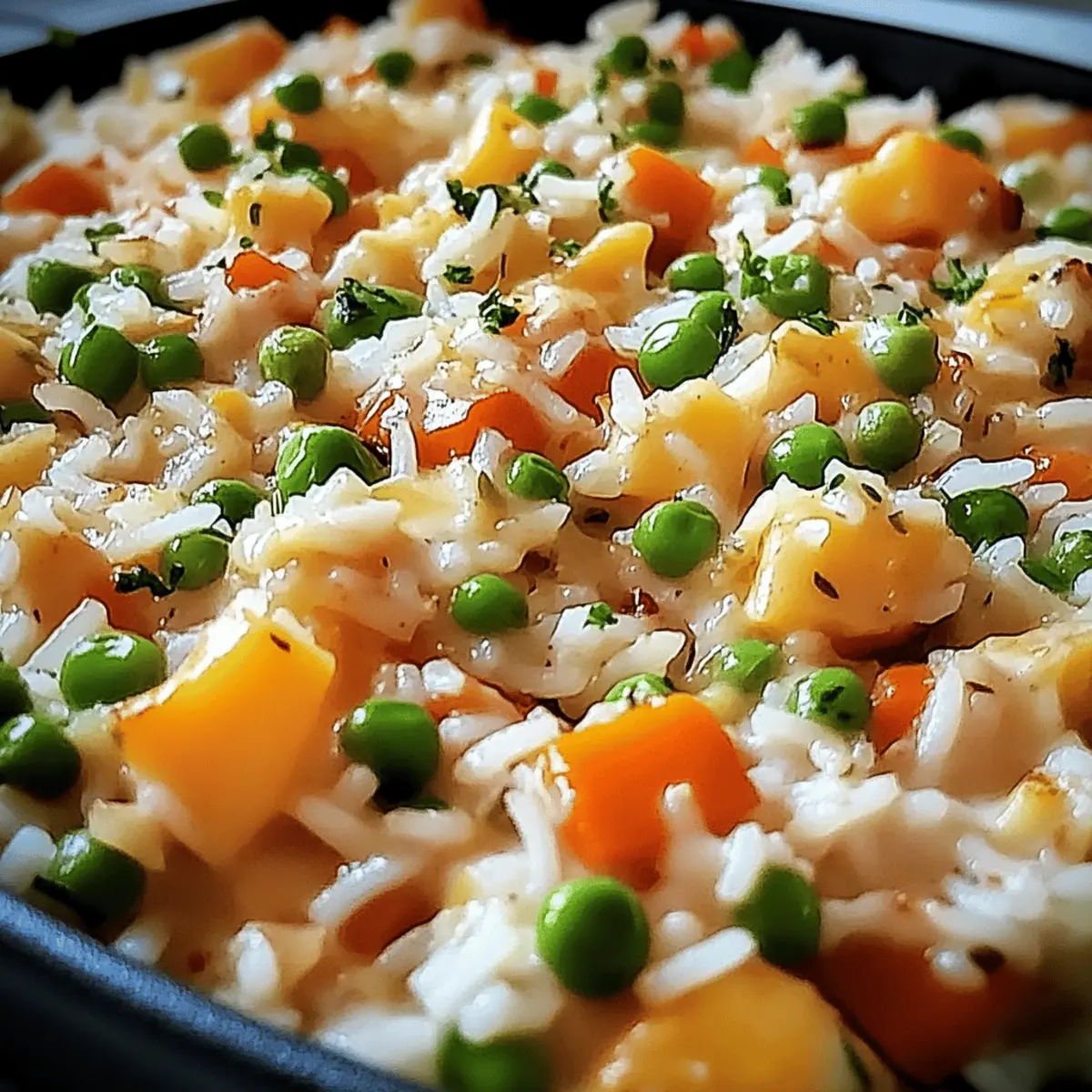 Reis mit Gemüse-Frischkäse-Sauce schnell und einfach