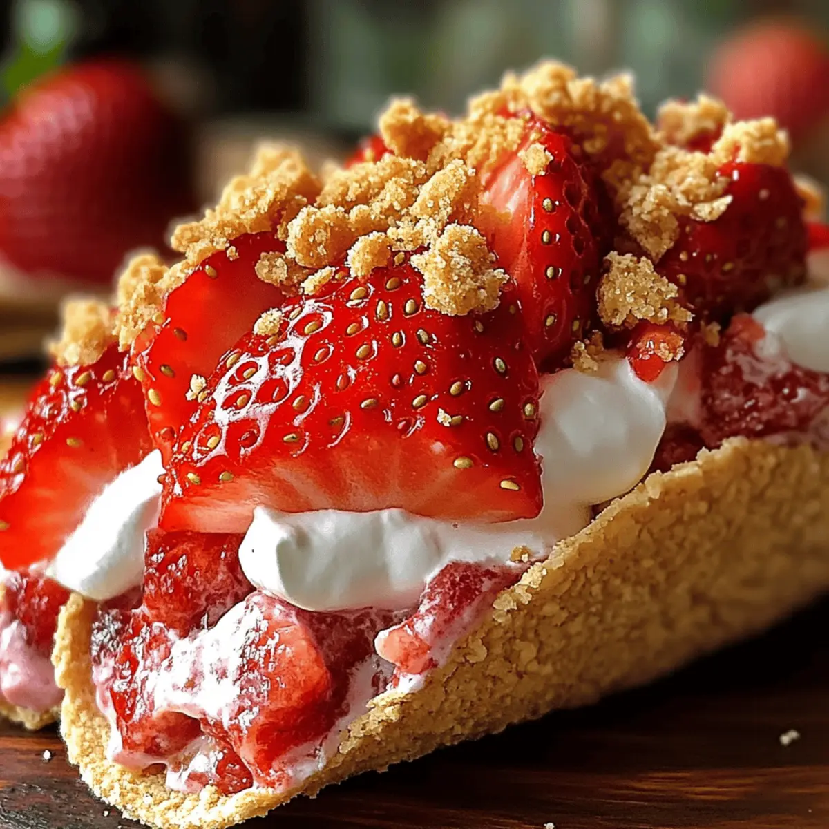 Erdbeer-Crunch-Cheesecake-Tacos ganz einfach selbstgemacht