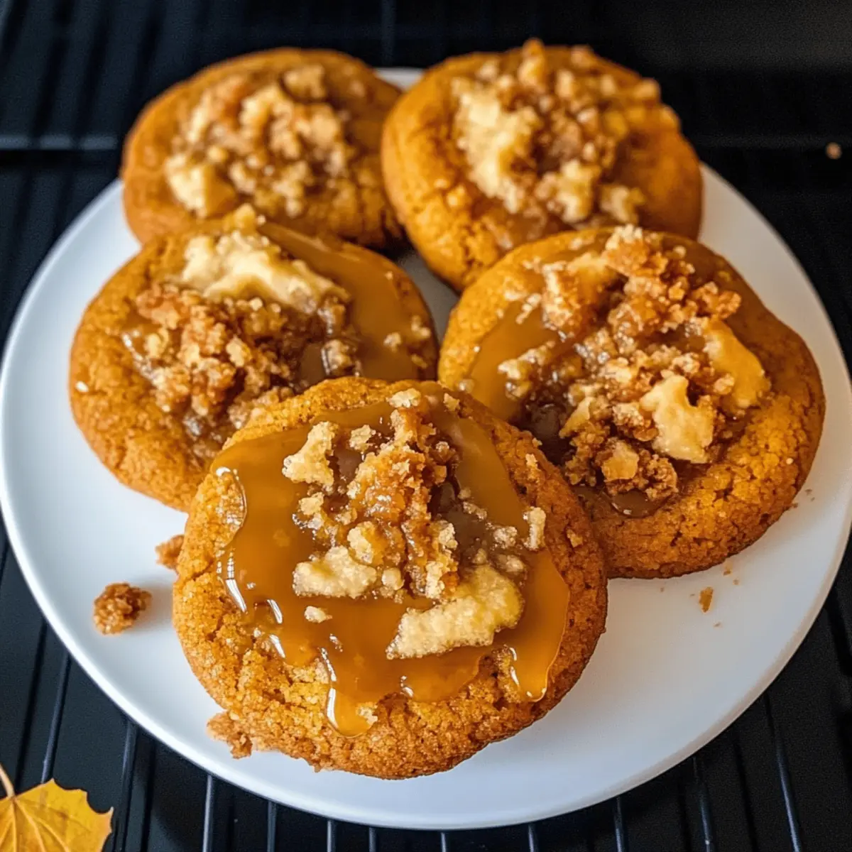 Kürbis Kekse mit Karamell und Streuseln