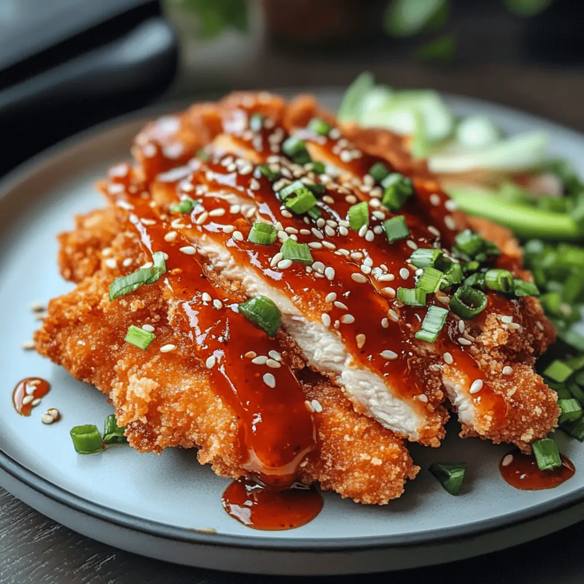 Scharfes Koreanisches Hühnchen Katsu für Zuhause