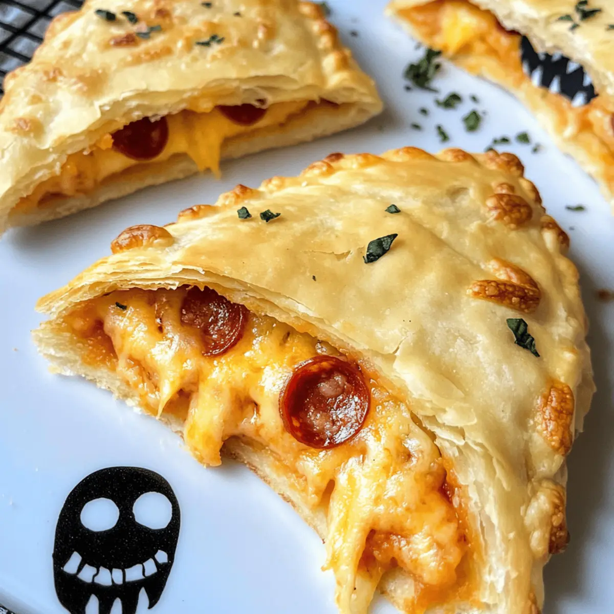 Halloween Pizzataschen für Kids – Gruselige Snacks