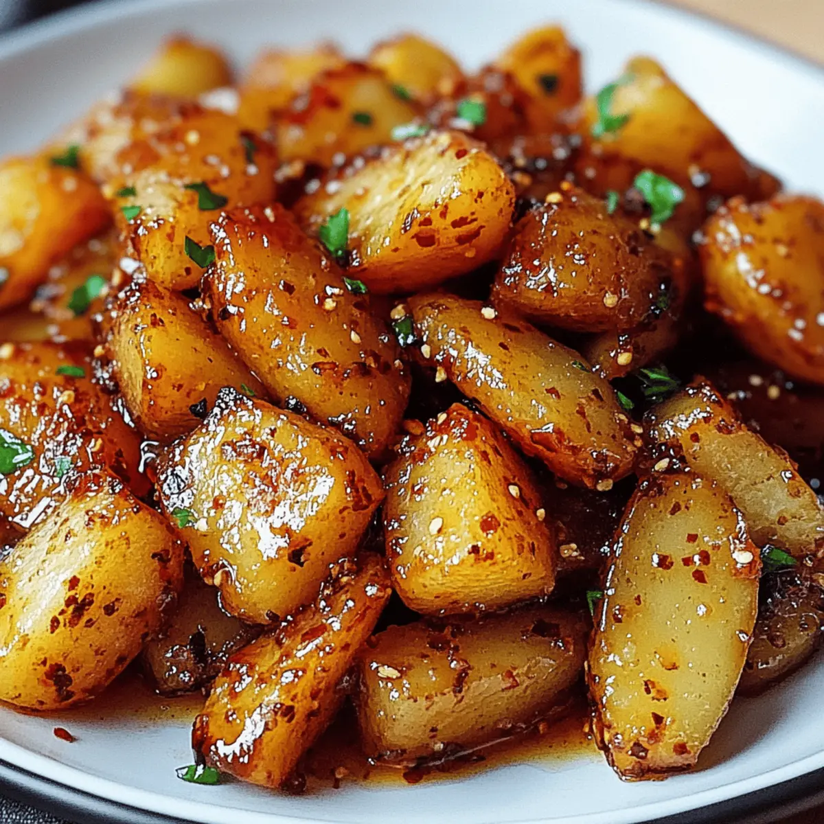 Knusprige Honig-Chili-Kartoffeln im Handumdrehen