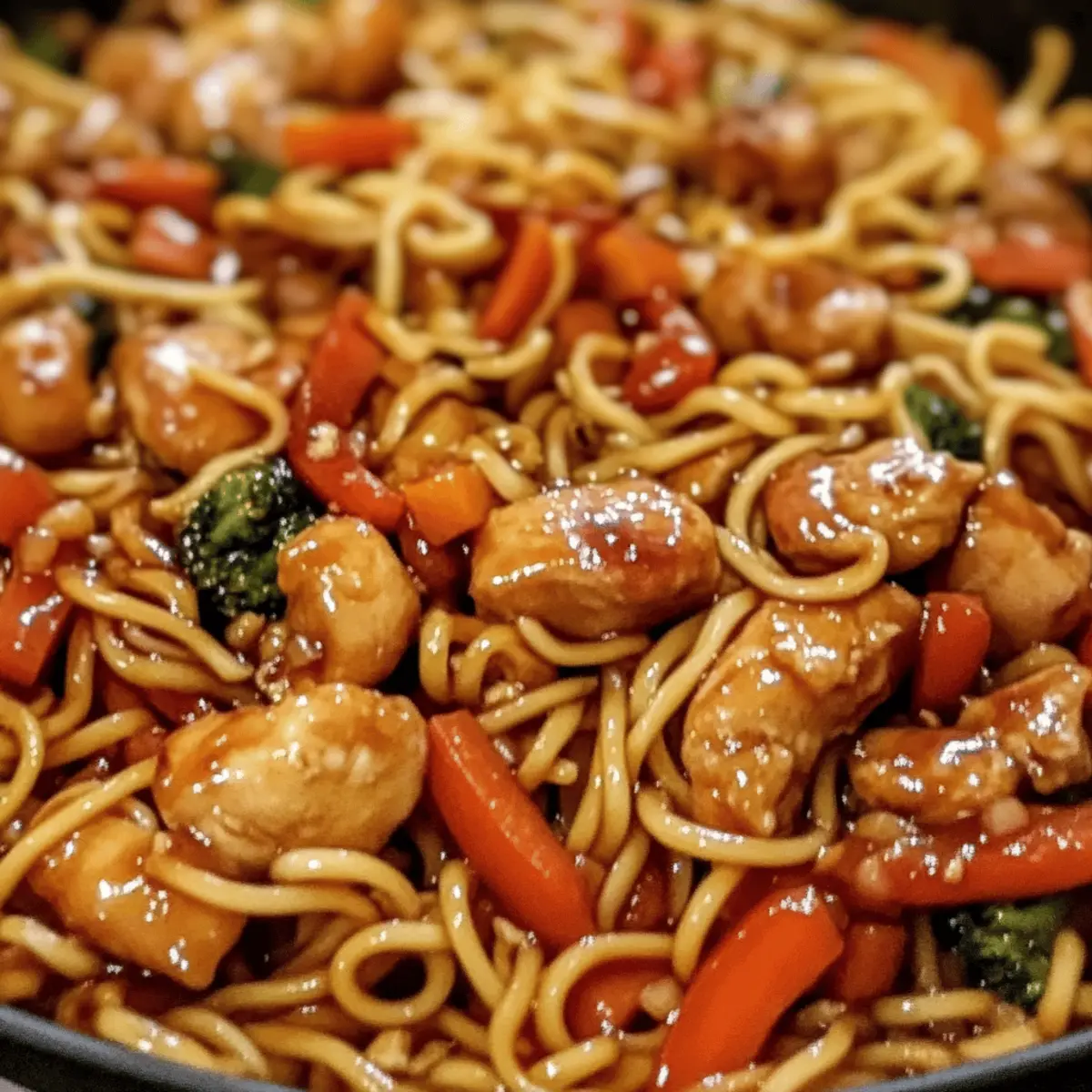Hähnchen-Teriyaki-Nudeln für ein schnelles Abendessen